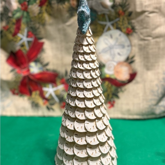 Coastal Sand Dollar Holiday Tree with Star Topper - Picture 2 of 7